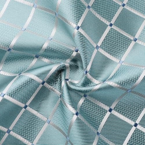 Image of Striped Plaid Polka Dot Mens Tie Formal Necktie Pocket Squares Ties Clips Cufflinks Classic for Men Set