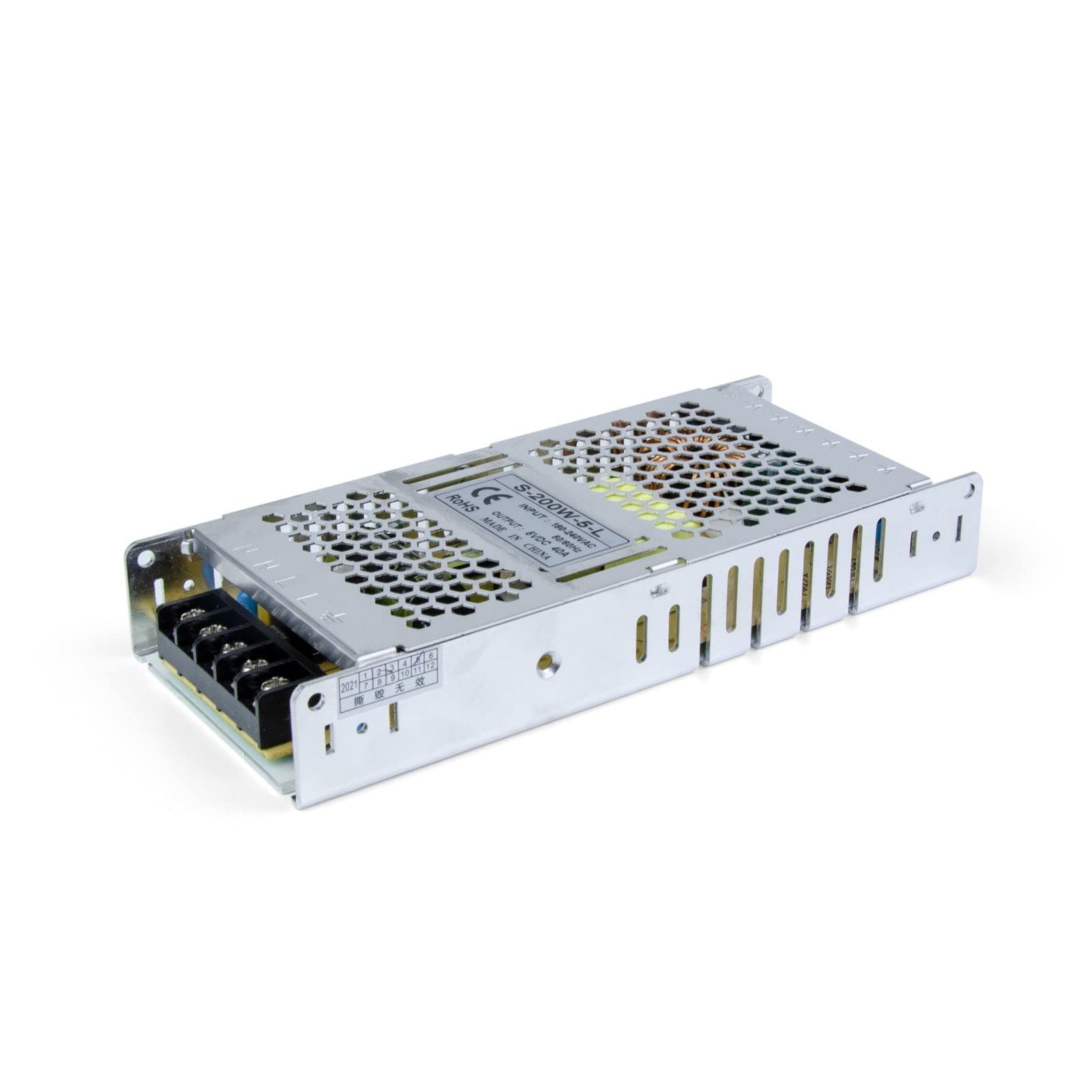 G.W.S® Aluminium DC 5V 40A 200W LED Driver Transformer Power Supply DIY LEDs