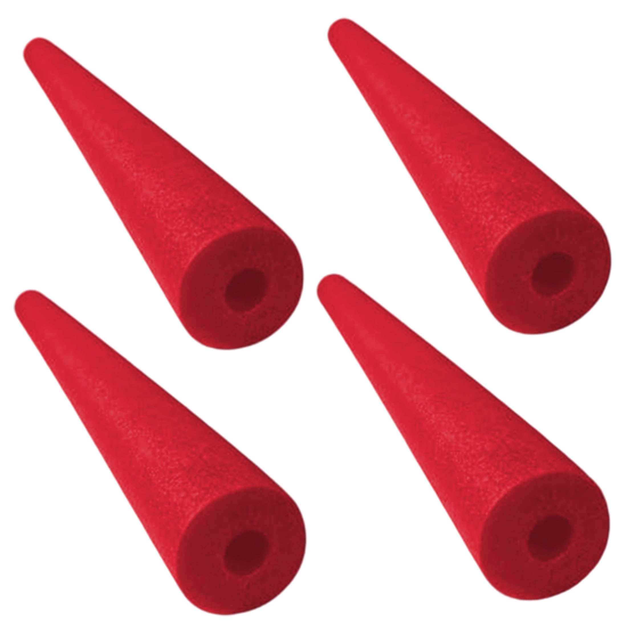 Espuma de Fideos para Piscina, 4 Piezas de Fideos para Piscina, Ayuda Flotante Hueca para Nadar para niños, Flotador de Juego acuático, 6, 5x150 cm, Rojo..