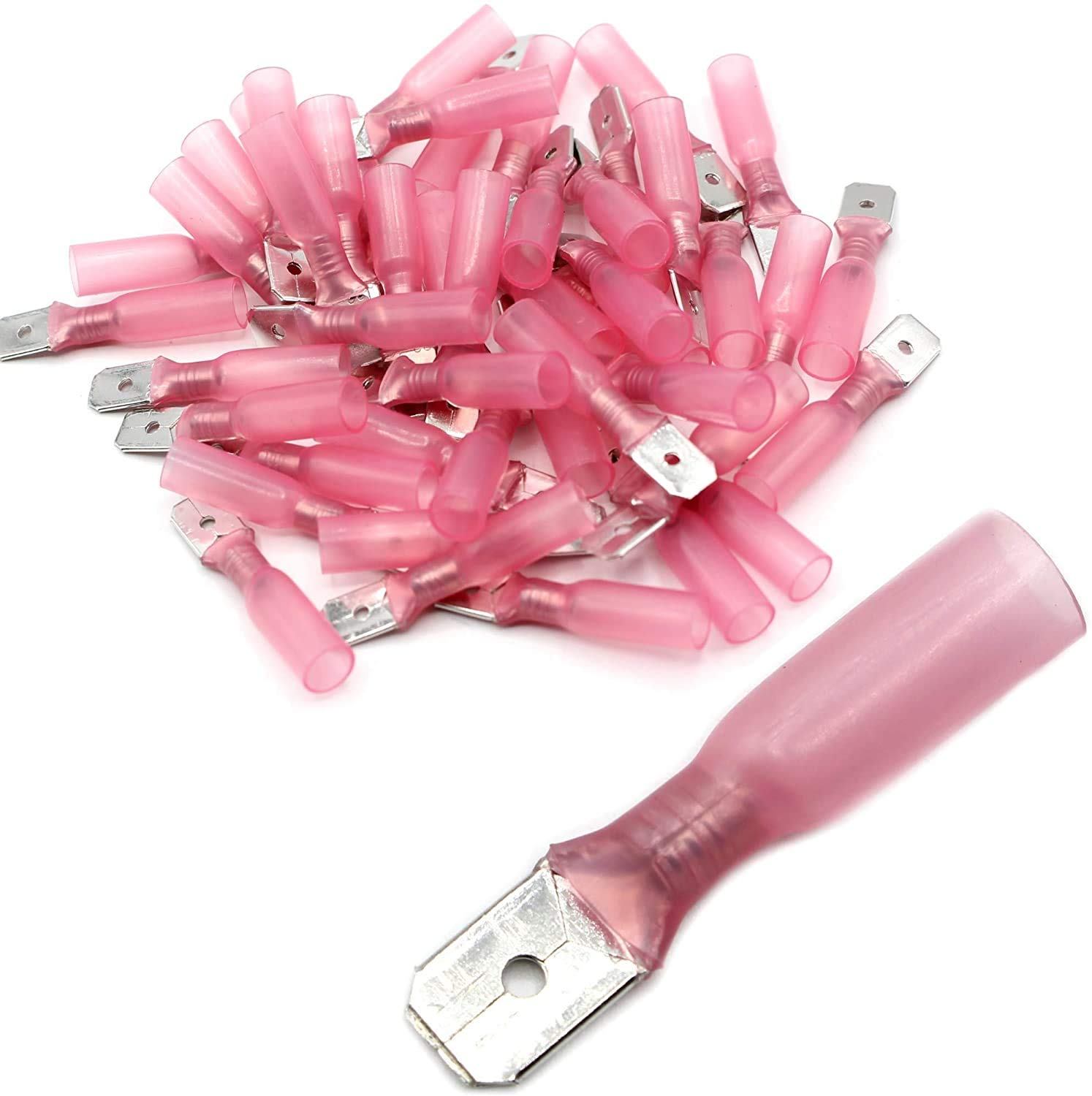 Set 100 Spatole Piatte 4.8mm + 30 Connettori + 50 Manicotti - Per Elettricità - Foto 7