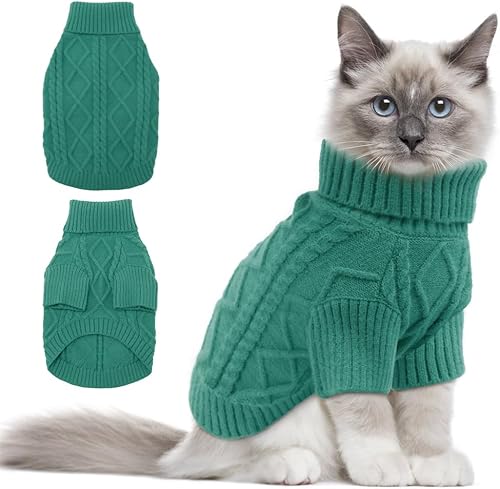 EMUST Suéter de punto para gatos, suéter de punto para perros, suéteres para gatos, suéter de Navidad para perros pequeños y medianos, cachorros,