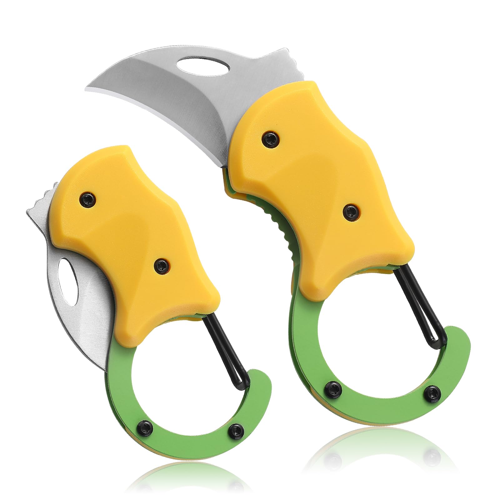 Small Pocket Knife for Men, Pocket Utility Knife with 1.38''Sharp Blade, Cute Folding Knife Box Cutter, Mini EDC Knives for Everyday Carry, Ideal Gifts for Men and Women（Yellow）