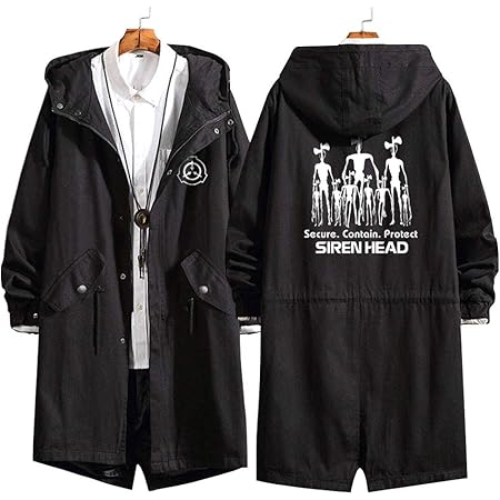 Amazon Scp Foundation アニメ ロングコート 長袖 パーカー フード付き コスプレ コスチューム 応援服 ジップアップ オーバー 厚手服 暖かい おしゃれ ジャケット 学生 防寒 春服 秋 綿 メンズ レディース 男女兼用 秋冬コーデ ブラック S コスプレ 仮装 通販