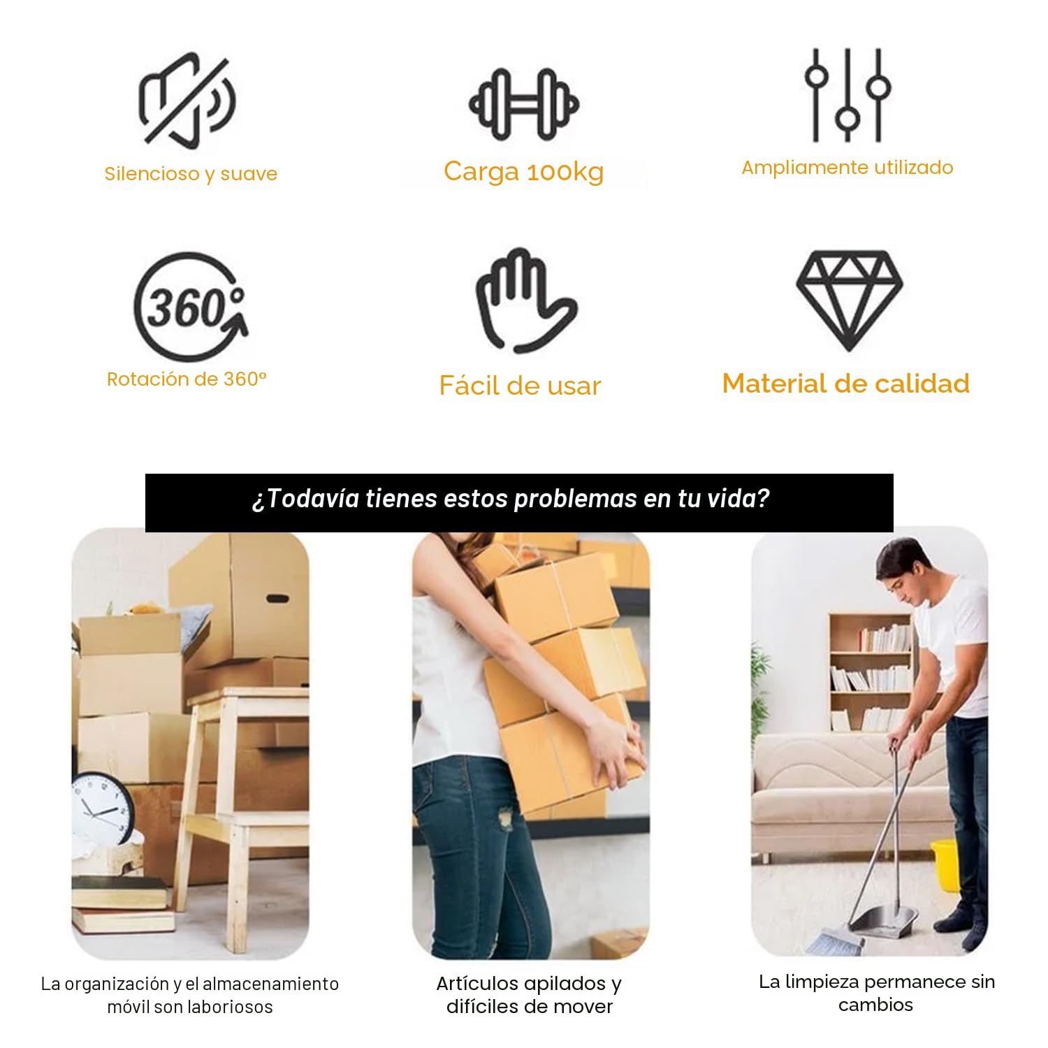 Juego de 12 Ruedas Giratorias Adhesivas para Muebles Pesados, Acero Inoxidable, Mini Ruedas para Electrodomésticos, Mesas y Sillas