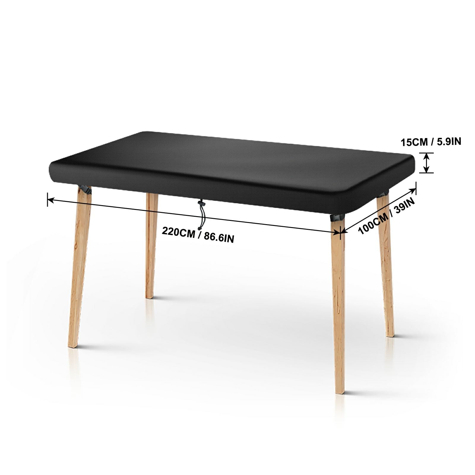 Nomiou Garden Table Covers Waterproof,Outdoor Patio Coffee Side Table Covers for Outdoor Garden Furniture Cover 600D Oxford Fabric,Garden outdoor table cloth for bistro mahjong table… - Image 3