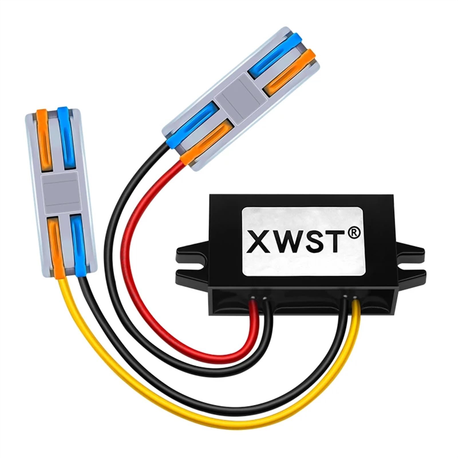 Konwerter zasilacza 20-90 V na 12 V, regulator napięcia DC, 24 V, 36 V, 48 V, 60 V, 72 V do 12 V, z szybkim złączem do monitora robota (1A ABS Platisc S)