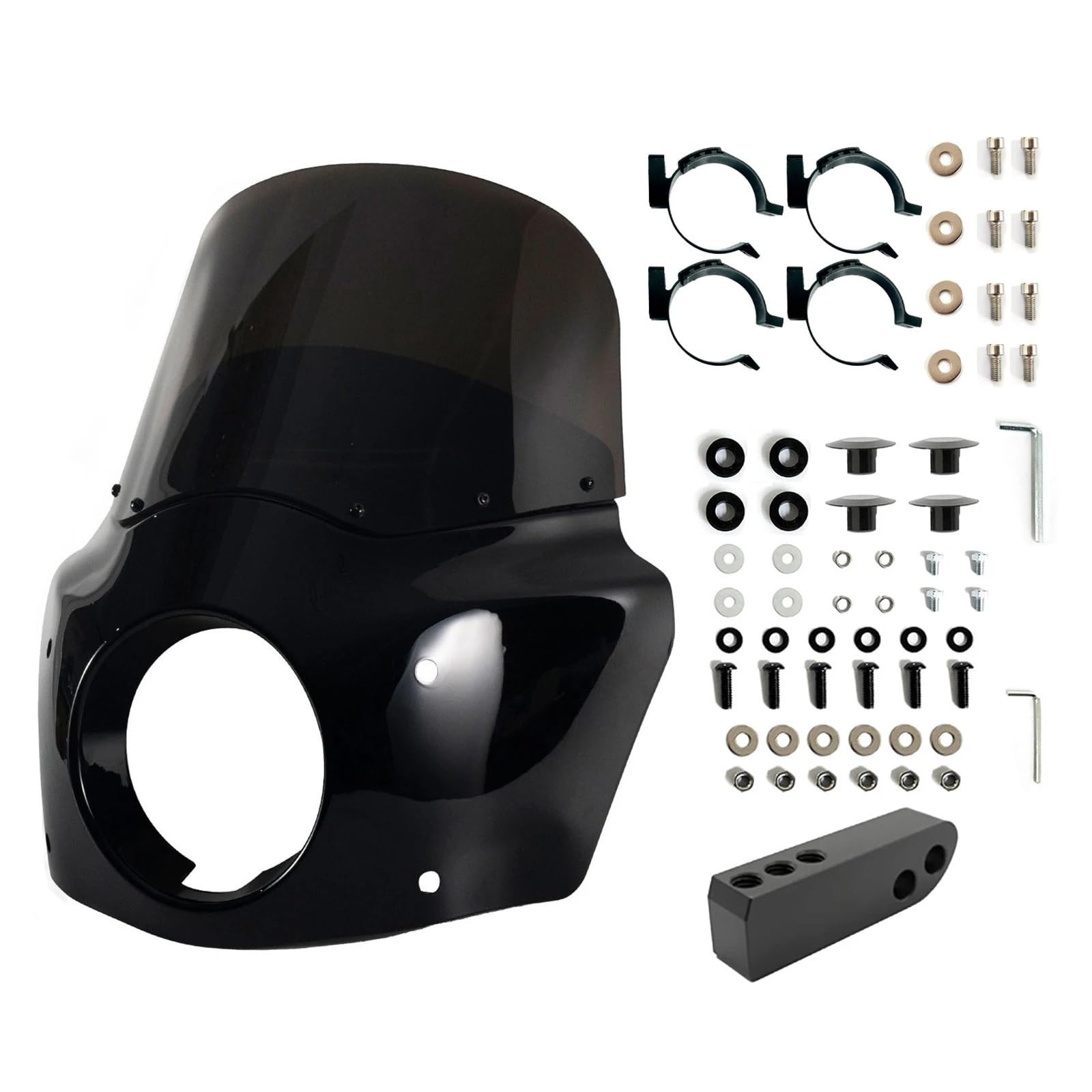 Deflektor motocykla Zestaw owiewki do motocykla Harley Dyna Street Bob Super Glide Low Rider 2006-2017, widelce 48-58 mm(6021-dn-11 s)