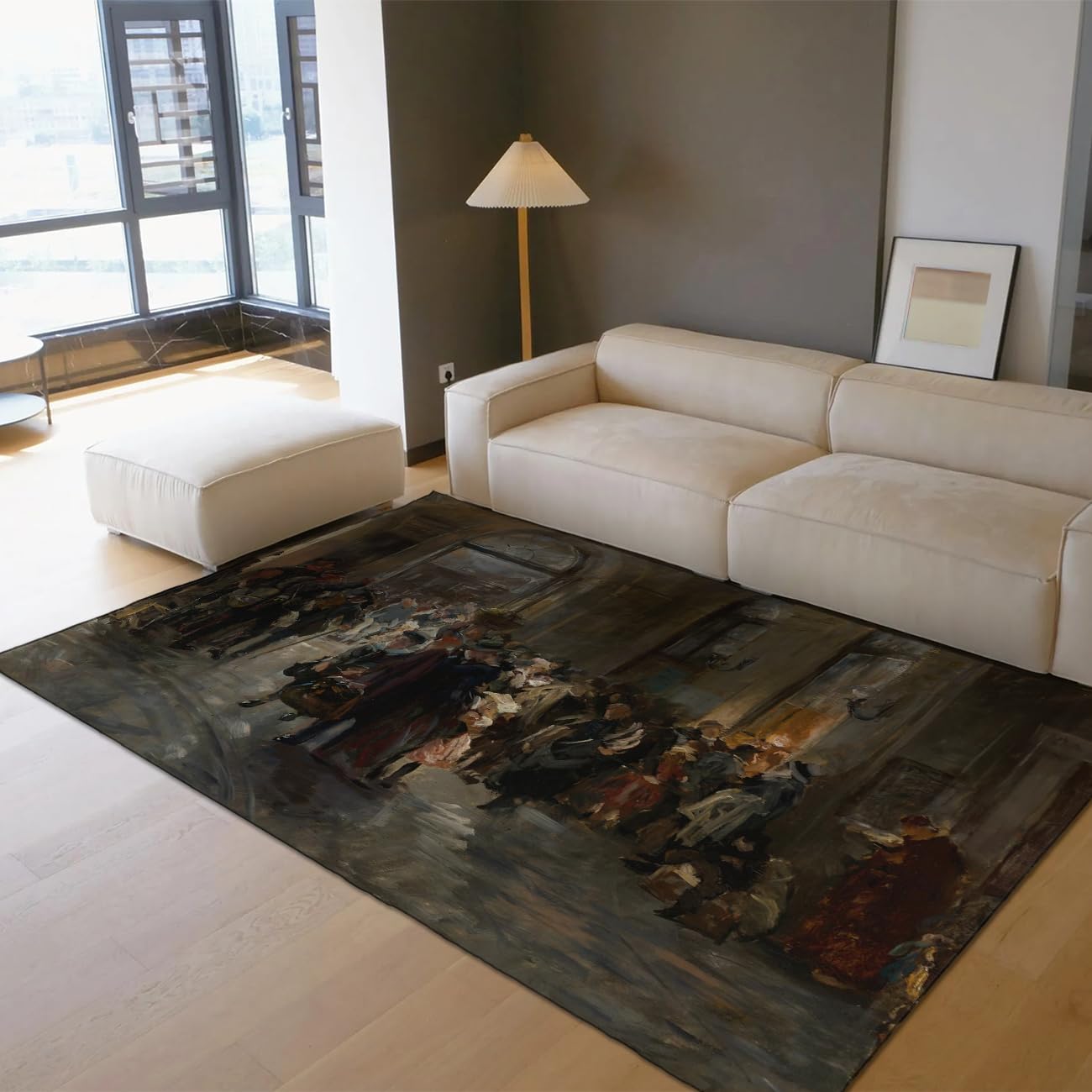 100 x 150 cm Dywaniki do salonu Można prać w pralce Vintage Antypoślizgowy dywan z krótkim włosiem Lekki słynny nadruk farby na podłogę w gospodarstwie kuchennym pod stołem