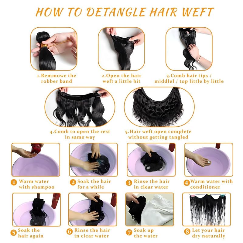 Body Wave Bundles Human Hair 26 28 30 Inch Human Hair Bundle 100% Unprocessed Brazilian Virgin Hair 3 Bundles Human Hair Extensions for Black Women Natural Color