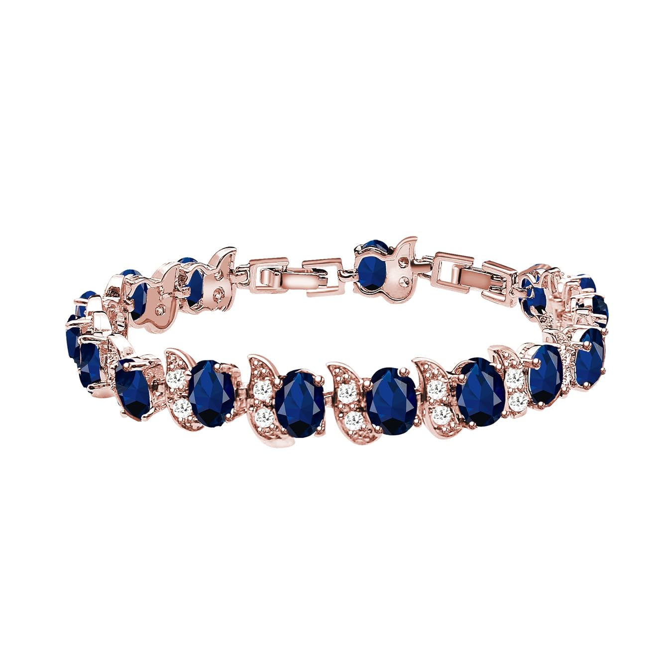 LMXXVJ Fashion Tennis Bracelet Created Emerald White Gold Plated Charm Bracelet Gifts Jewelry for Women