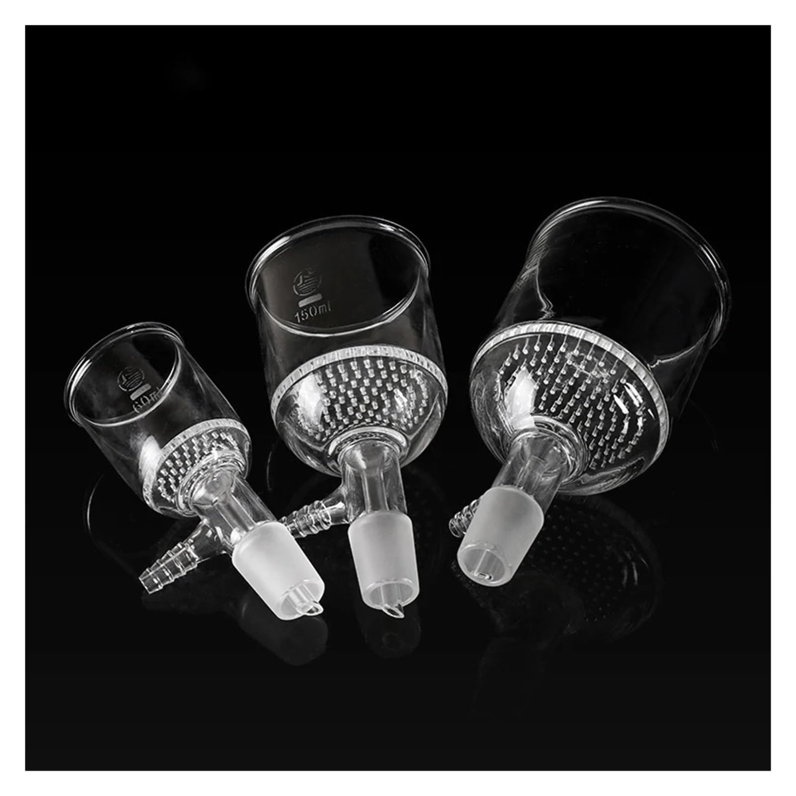 ZGHSWM Embudo de Filtro de succión de Vidrio for Laboratorio con Placa de Filtro de Orificio de Vidrio, 35 ml, 60 ml, 100 ml, 150 ml, 250 ml, 500 ml, 1000 ml, 2000 ml, n.° 24, 1 Unidad(1000ml)