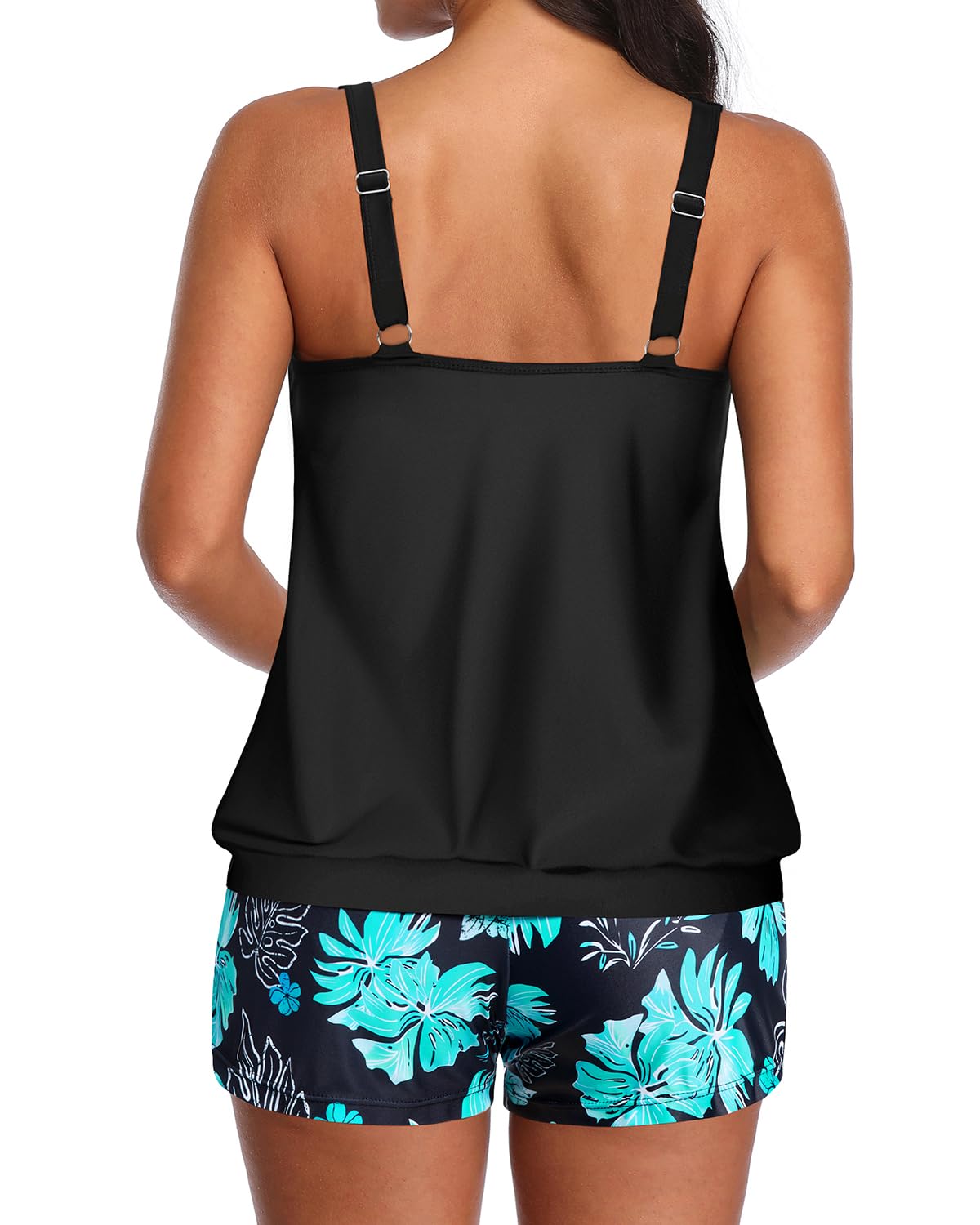 Aqua Eve Maillot de Bain Deux pièces pour Femme, Tankini avec Short