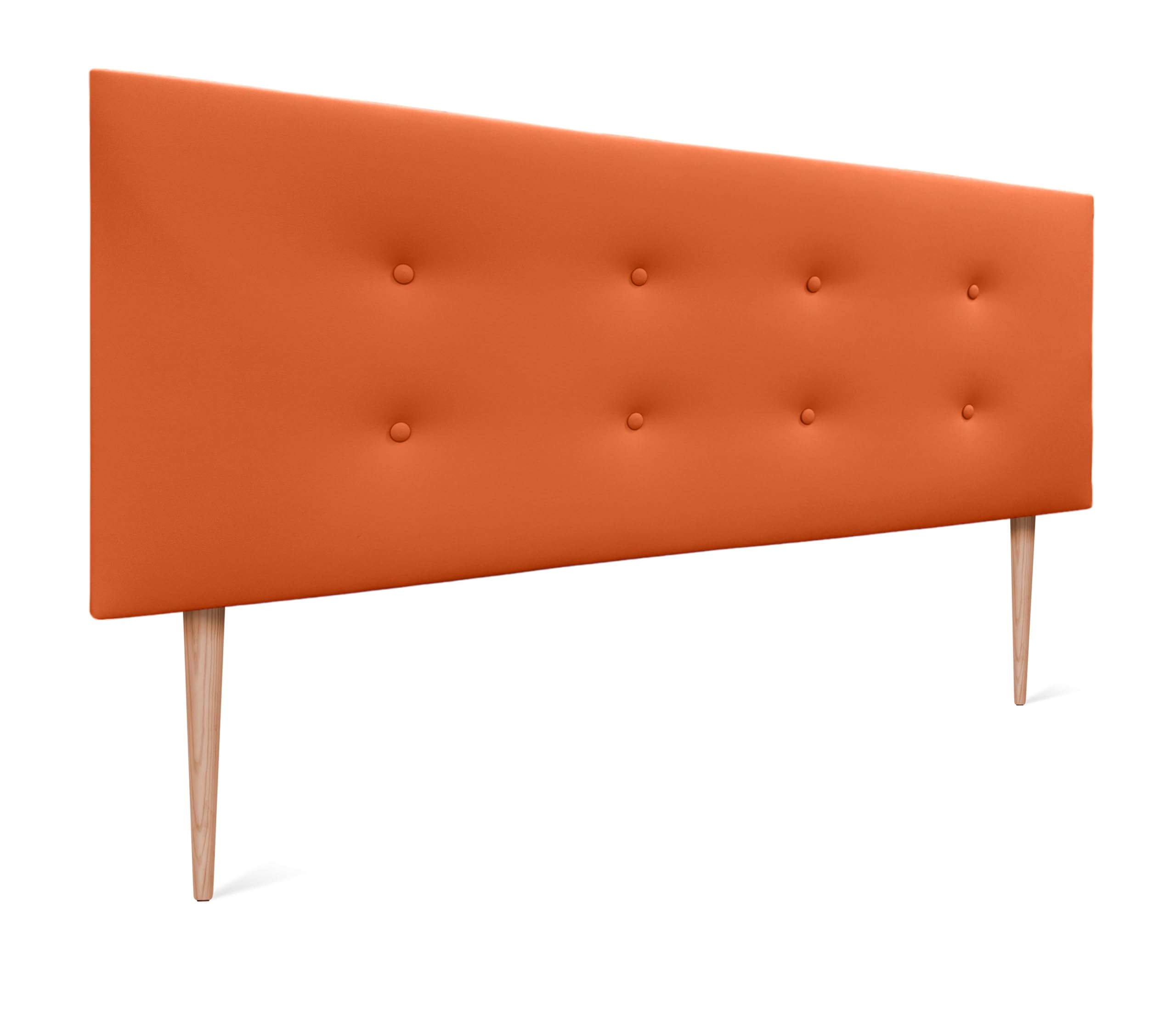 Tête De Lit Similicuir Blanc 160x105cm - Rembourrée Avec Pieds - Style Luxe