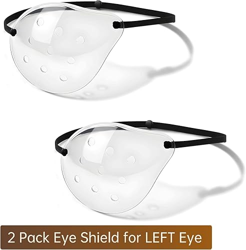 Miniatura 8 de Protector ocular para cirugía de cataratas, paquete de 2 parches médicos con correa ajustable para la cabeza para dormir después de cataratas,