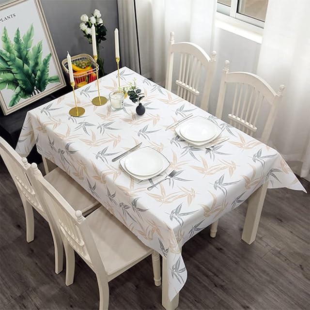137*180cm PVC TableCloth Party Wipeable Table Cloth Rectangular,Maple Leaf Pattern Wipe Clean Tablecloth,Reusable Tablecloths,Waterproof,Oil-proof,Washable Table Cover for Picnic, Summer Party,Dinner