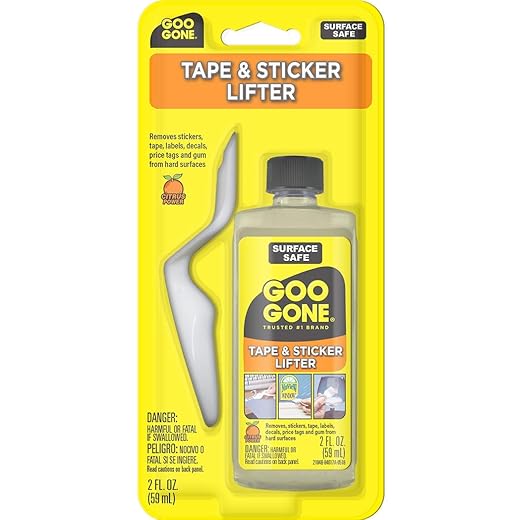 Goo Gone Sticker Lifter - Adhesive and Sticker Remover - 2 Ounce - Citrus Power Removes Stickers Tape Labels Decals Tags and Gum