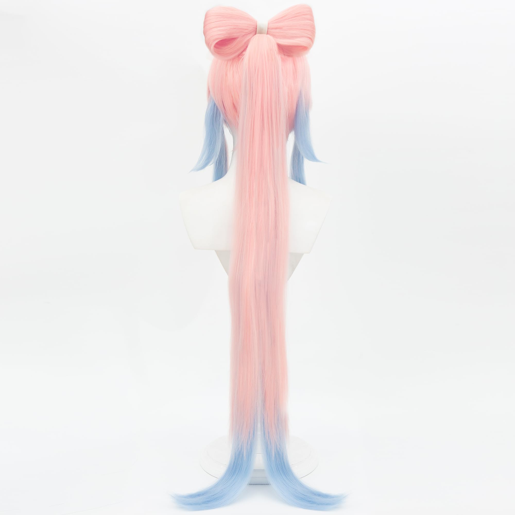Orange Pink Mix Blue Long Straight Heat Resisitant Synthetic Costume Hair for Women Halloween Comic Con Cos Replacement Wigs - Image 4
