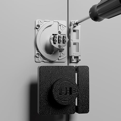 Miniatura 6 de ETEKJOY Cerradura de gabinete sin llave con combinación de 3 dígitos para puertas batientescorrederas, cajones, armarios, armarios y cajas de madera