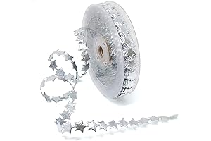 Honbay Sparkly Polyester Star Ribbon Trim Embellishment for Special Occasions