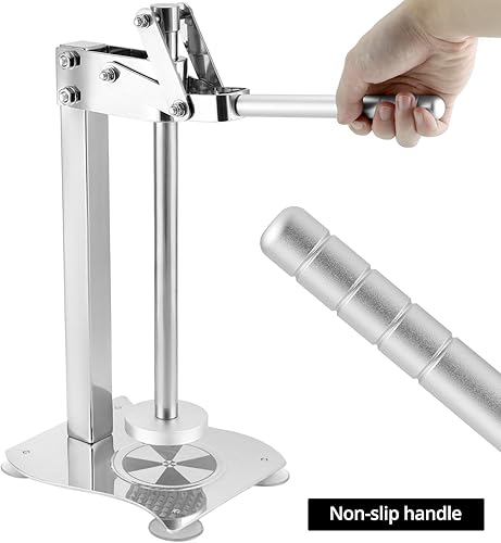 Miniatura 5 de QWORK Exprimidor de limón de escritorio manual resistente, 304 de acero inoxidable multifuncional naranja Juicer fruta y nueces trituradora con