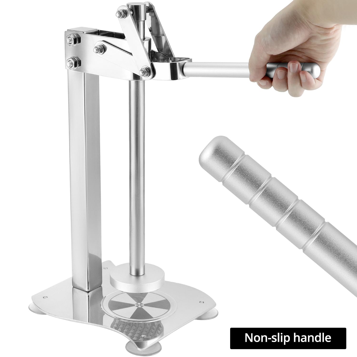 QWORK Robuste manuelle Desktop-Zitronenpresse, 304 Edelstahl, multifunktional, Orangensaftpresse, Obst- und Nuss-Zerkleinerer mit rutschfestem Griff