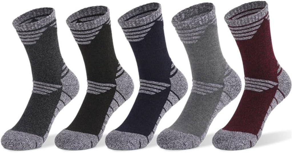 Thickened Towel Soles for Outdoor Mountaineering Running and Hiking Mid Length Socks for Sports