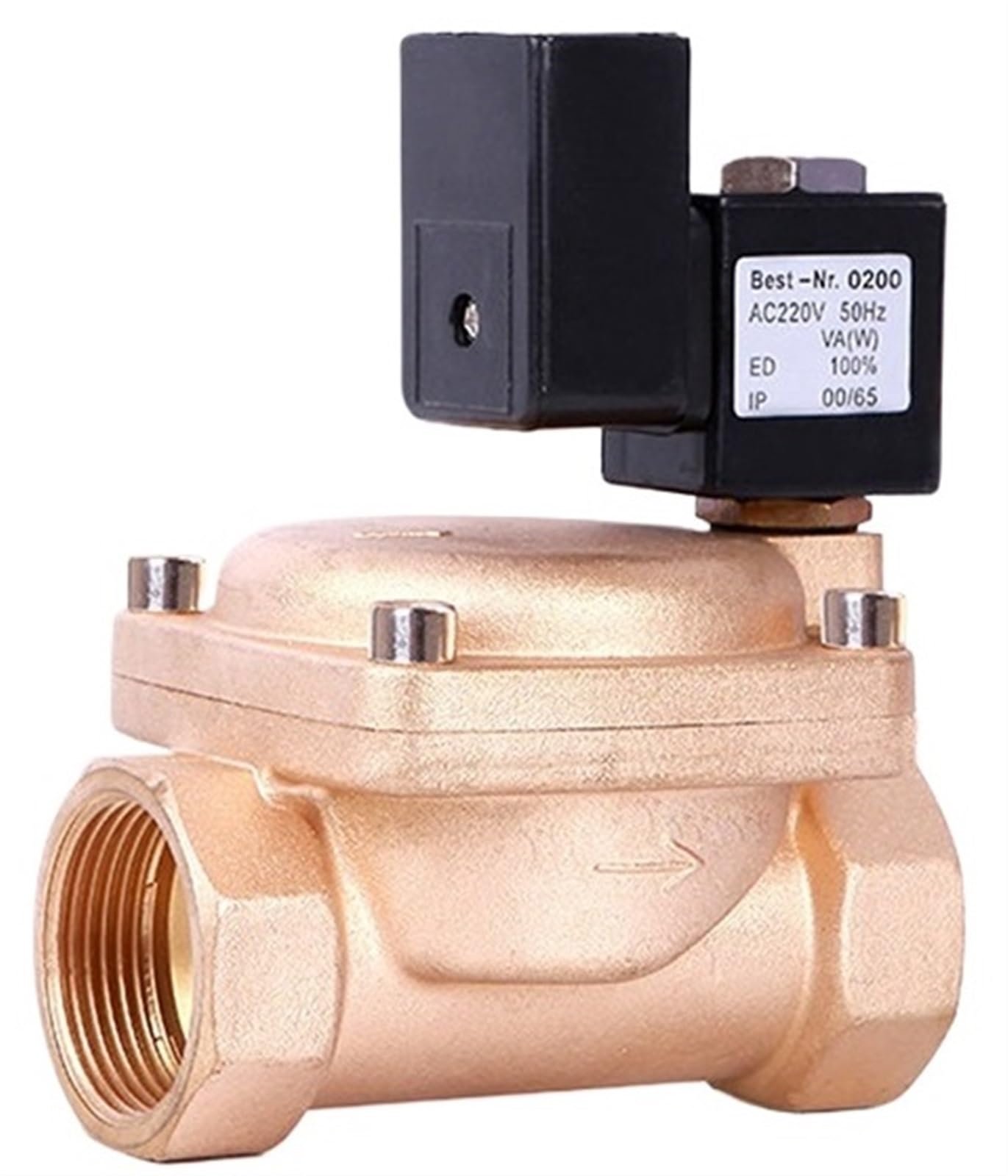Électrovanne pilote en laiton 1-1/2 sans surchauffe pour haute pression