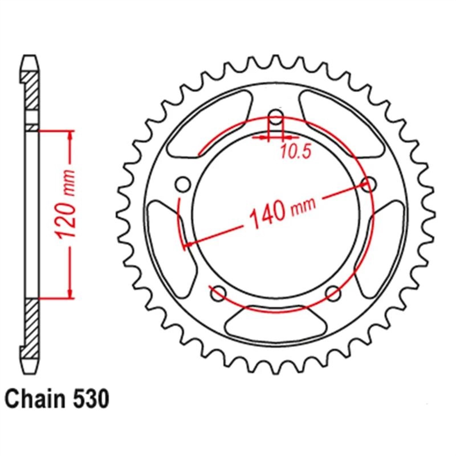 Parte del pignone 530 CNC 15 T/45 T Anteriore Posteriore Pignone Moto Per Suzuki GSF1200 K6 Bandit SA-K6 2006(45T)