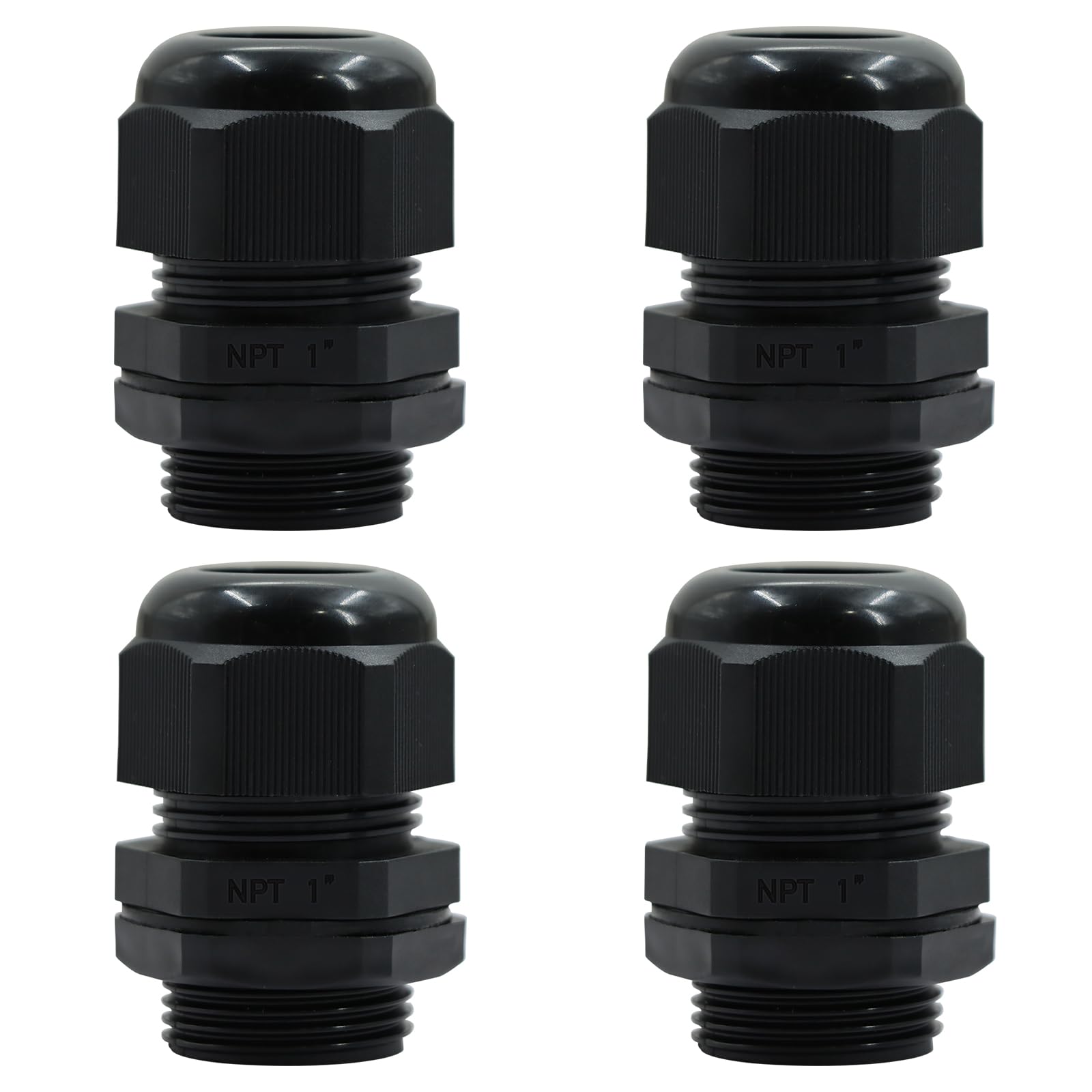 Snapklik.com : 1" Black NPT Cable Glands IP68 Waterproof Connectors ...