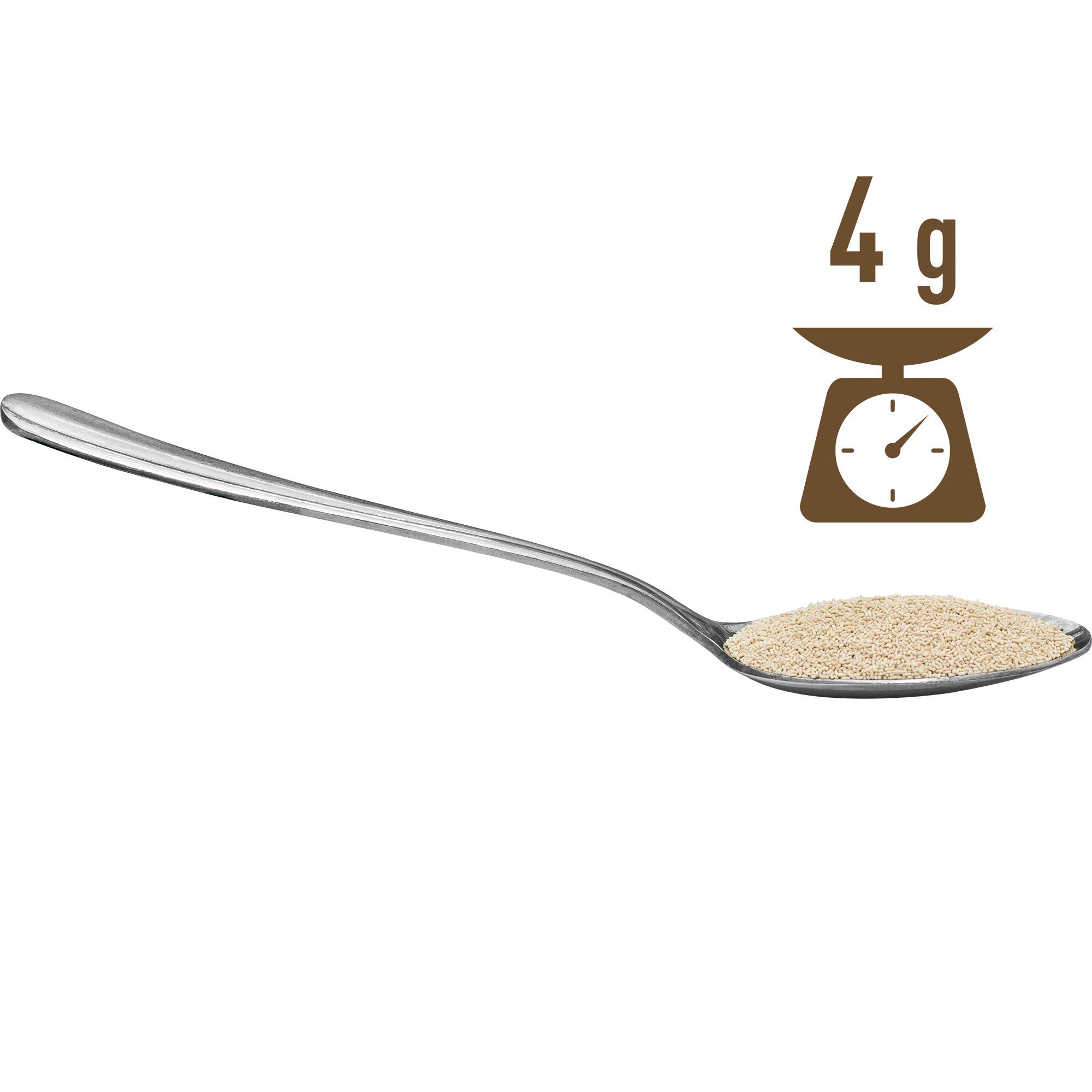 Browin 403151 Turbo Fruit Levure de Vin 160g | Fermentation Rapid - 5 à 7 Jours | Jusqu'à 100 Litres d'Alcool | Sèche Levure de Vin, Brandy | Nutriment Minéral avec Vitamine B1 (Lot de 4)