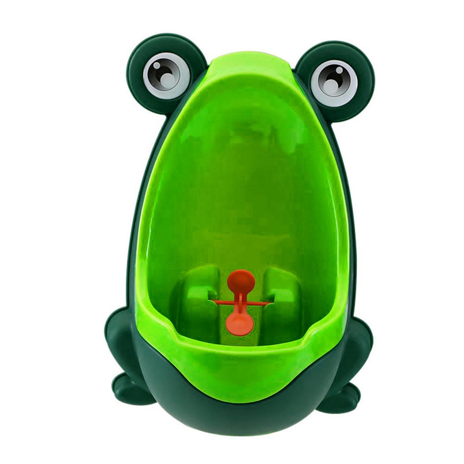 clinmday Children's Urinals Frog,Cute Potty Training Urinal for Boys,with Funny Aiming Target-Help,Standing Urinals for Toddler Boy Green