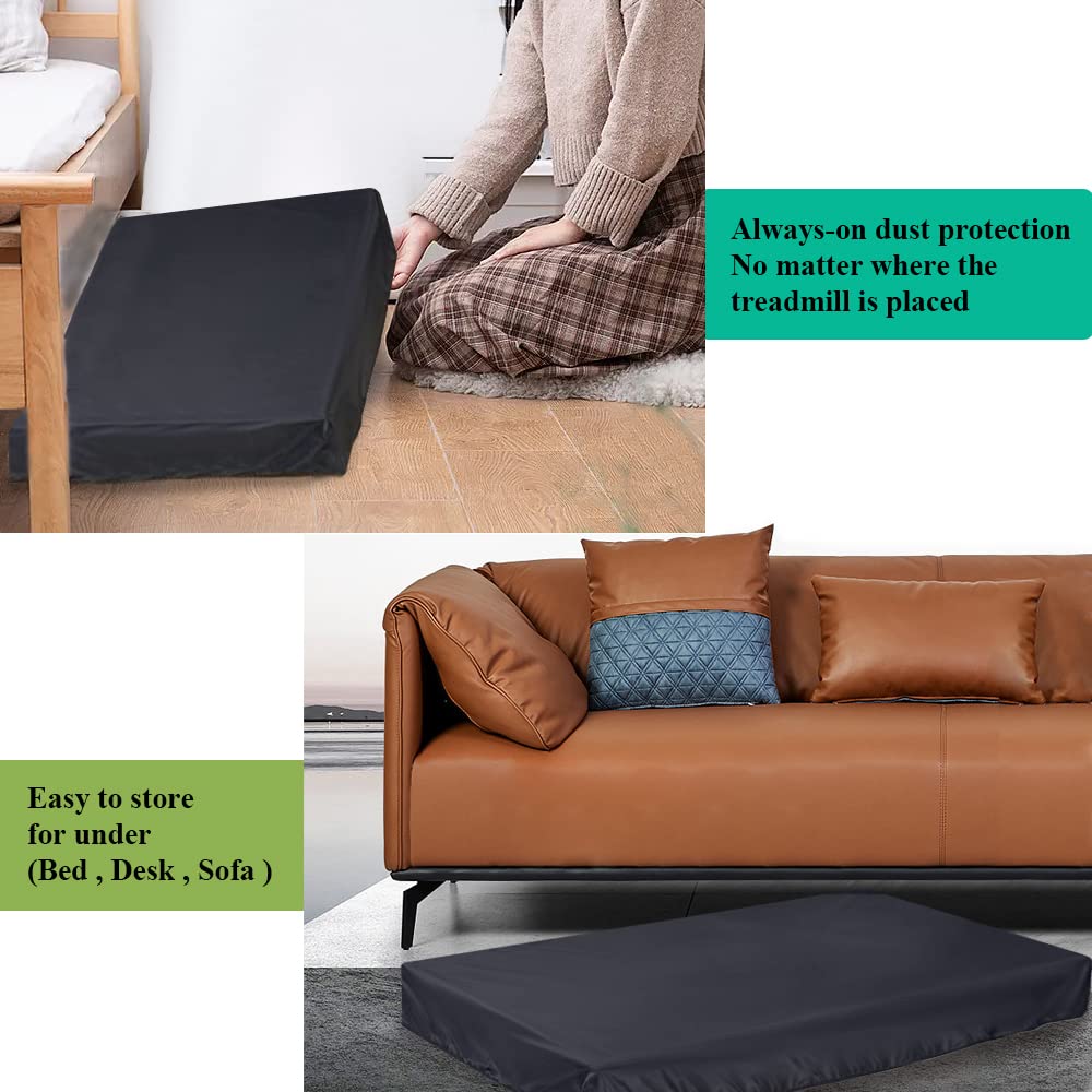Custodia pieghevole 420D resistente per tapis roulant, impermeabile, antipolvere, misura universale con cerniera, ventilazione aria, fibbia antivento