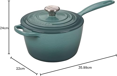 Miniatura 94 de Le Creuset Cacerola Signature de hierro fundido esmaltado, 2.25 cuartos de galón., Marsella Marseille