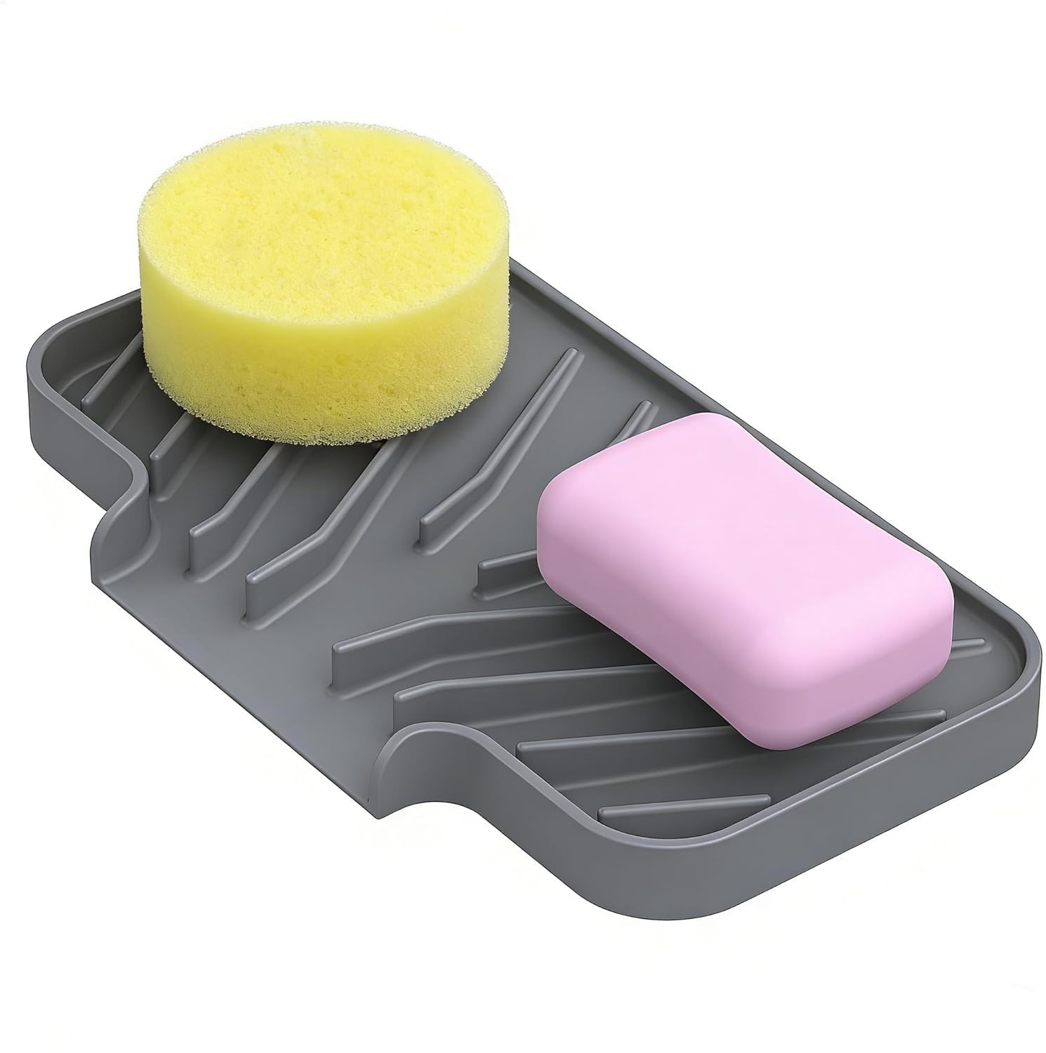 Photo 1 of JIUBAR Sponge Holder for Kitchen Sink,8"x 4",Dish Sponge Holder Soap Tray
