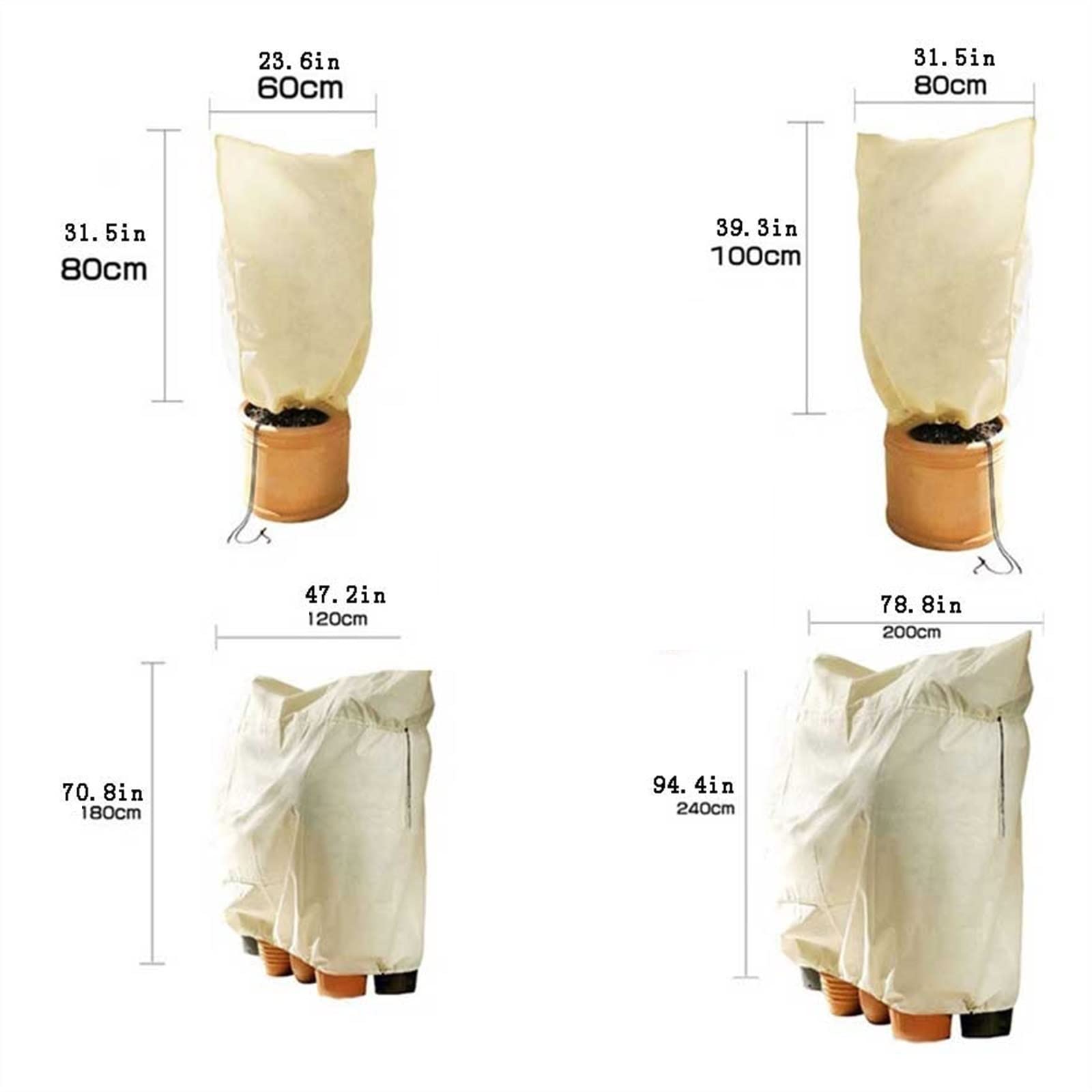 Copertura vegetale Copertura for piante Copertura calda invernale Albero Arbusto Borsa for la protezione delle piante Pianta da giardino Albero piccolo Borsa for la protezione delle piante invernale T