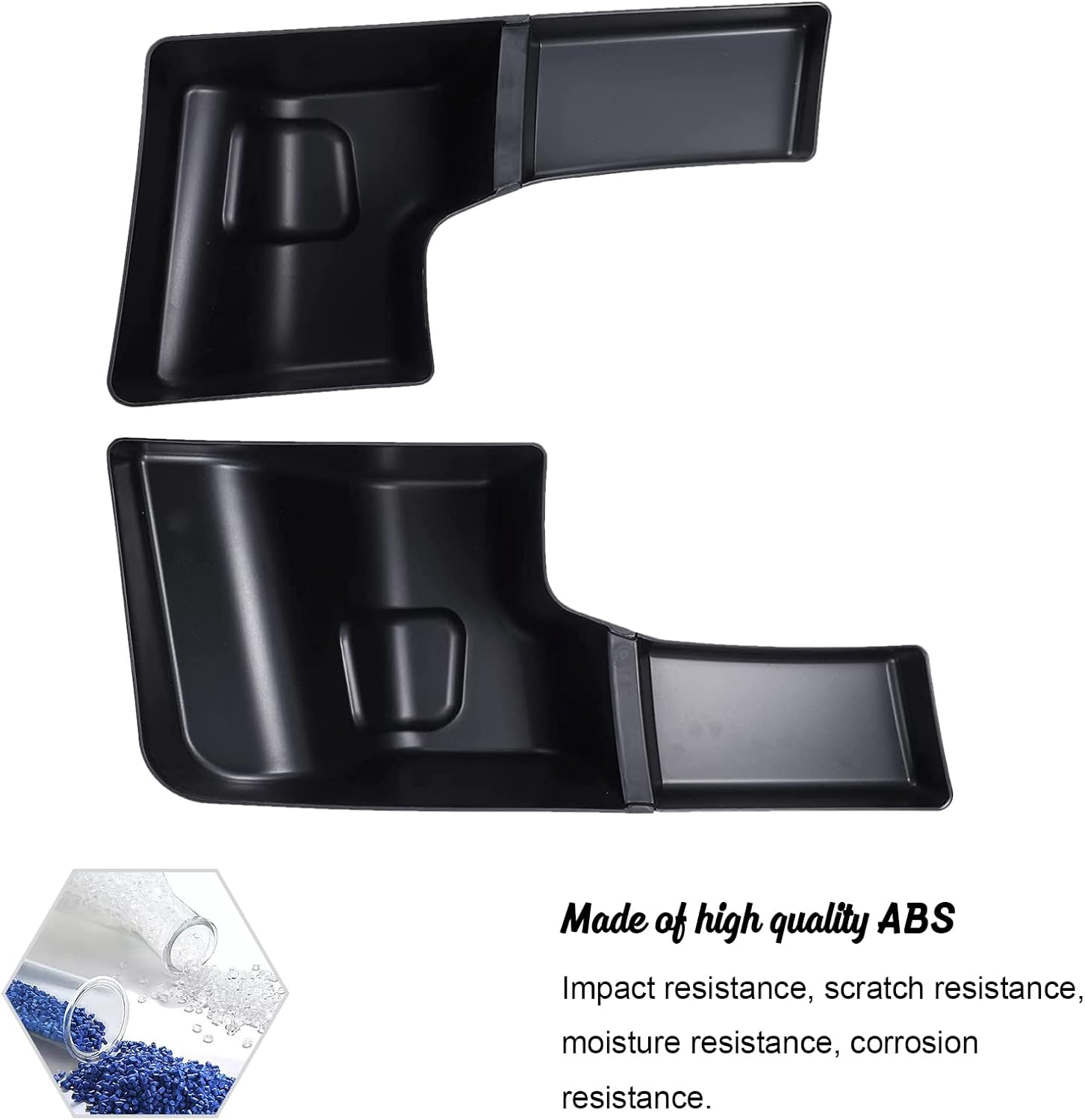 Rear Trunk Storage Tray Organizer Left & Right Wheel Well Storage Bin for 2018-2023 Jeep Wrangler JL JLU Interior Accessories, Rear Storage Bin Box Tray, Cargo Expansion Box , 2 Pack(NOT FIT 4XE)