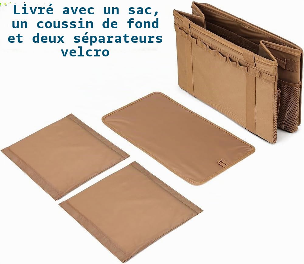 Sac de Rangement Tactique pour Camping - Sac fourre-Tout 45 L Organisateur de Vaisselle Multifonction Ensemble de casseroles Pack de Pique-Nique Pack de Glace Carte Rangement pour (Black)