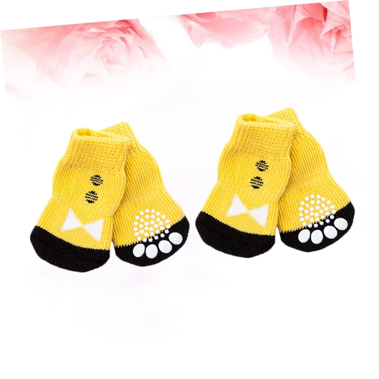 VICASKY 4pcs Dog Socks for Small Dogs -Slip Cotton Socks for Puppies Comfortable Pet Footwear Shoes for Cold Weather Pet