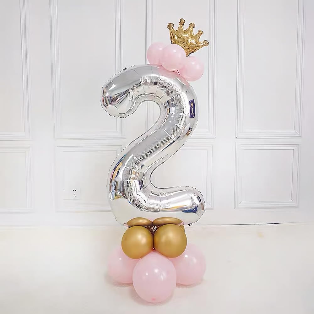 Foil Globo Número 5 Azul 40" (101cm), Inflable Helio o aire, Gigante Numeros 0-9, 10-19, 20-29, 30-100, Grande Globos Decoración para La Boda Aniversario y Cumpleaños Fiestas — view 120