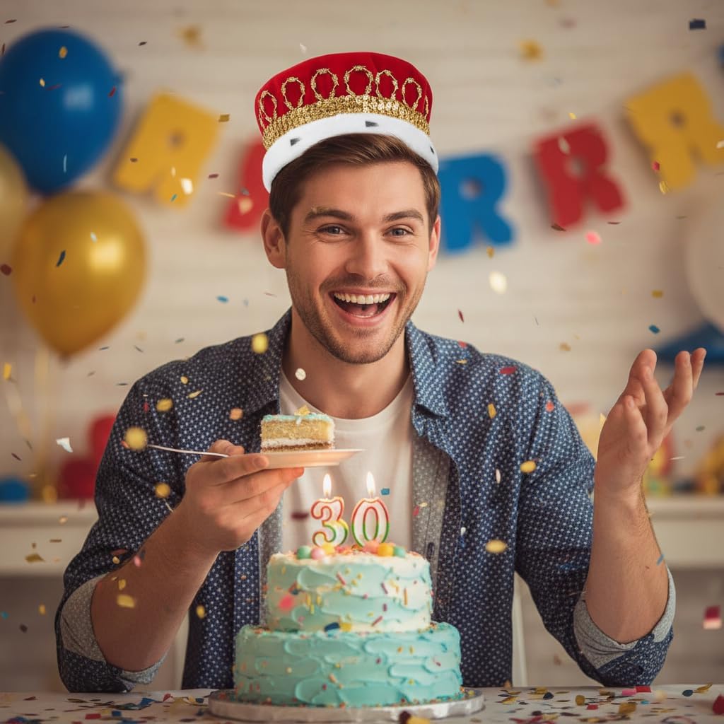 Anderson's Velvet Crown, Faux Fur, Gold or Silver Trim, 6 1/2 Inches