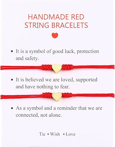 Miniatura 2 de Kabbalah Red String Bracelet Red Bracelet for Protection,Mother Daughter Bracelets,Matching Heart Red Thread Friendship Bracelets for Teen Girls,