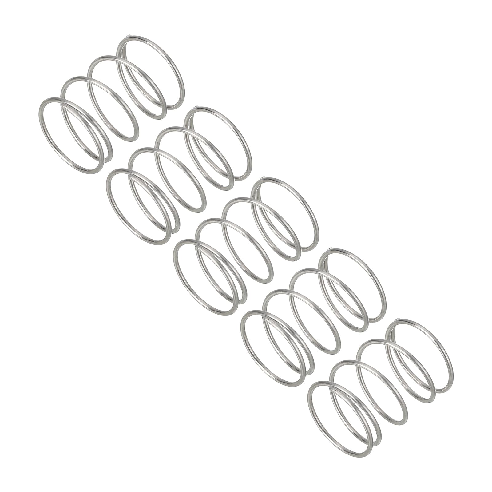 uxcell 5Pcs Compression Spring, Wire Diameter 0.035", OD 0.59", Free Length 0.79" 304 Stainless Steel Coil Mechanical Compressed Spring, Silver