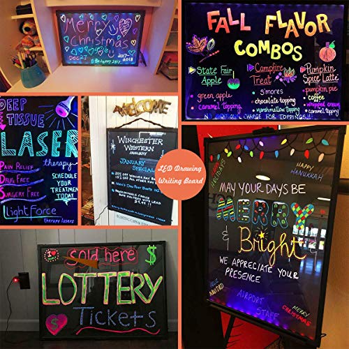 image for Yeahs Shop LED Message Writing Board 16''×12'' Illuminated Light Up D