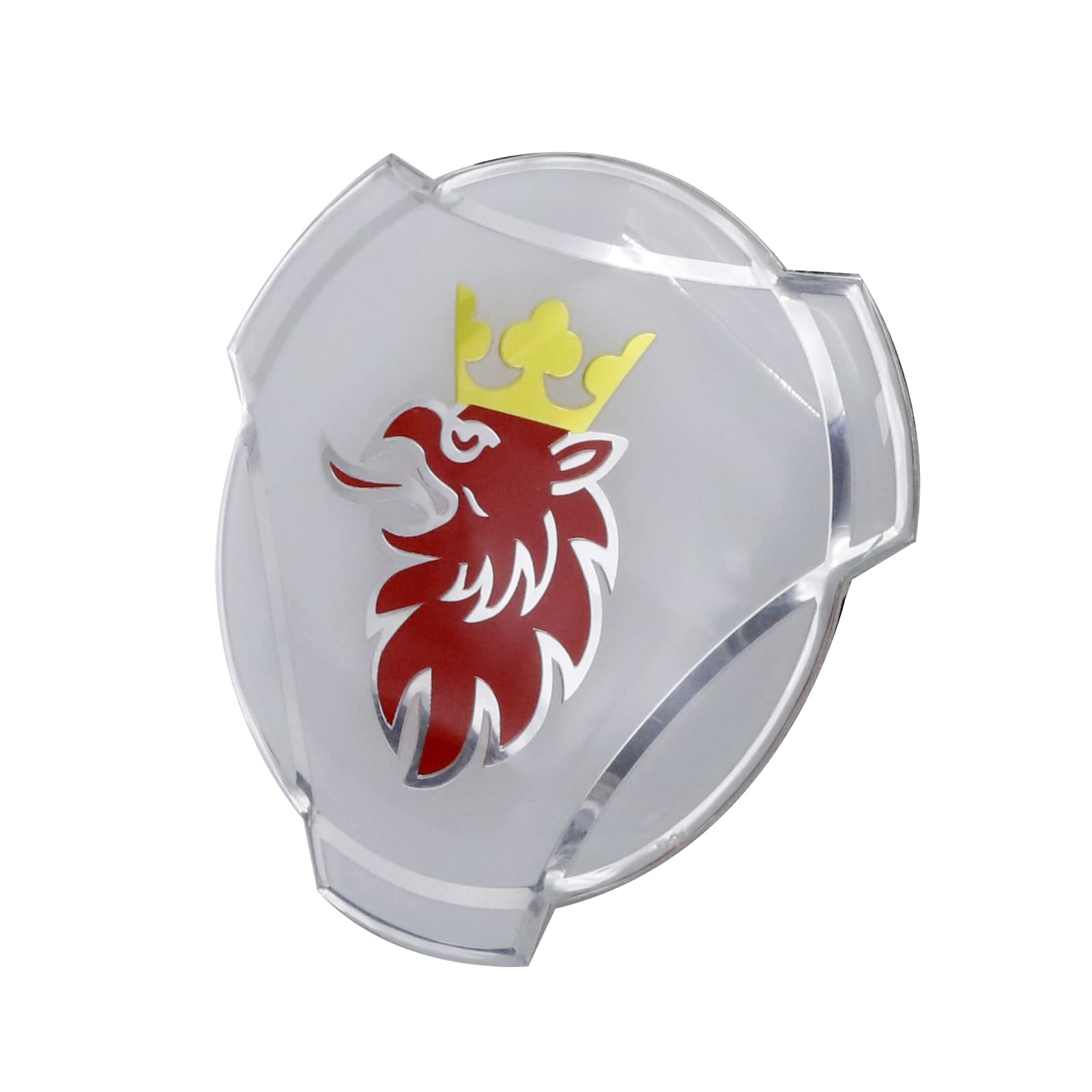 4 pièces de décalcomanies en aluminium Griffin pour autocollants d'emblème de badge de centre de roue de jante de camion Scania (blanc)