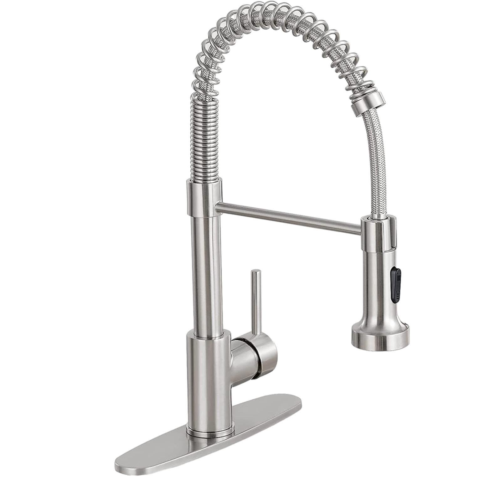 ZYCHSJXA Faucet Kitchen Pull-Out Brass Single Utility Sink Brushed