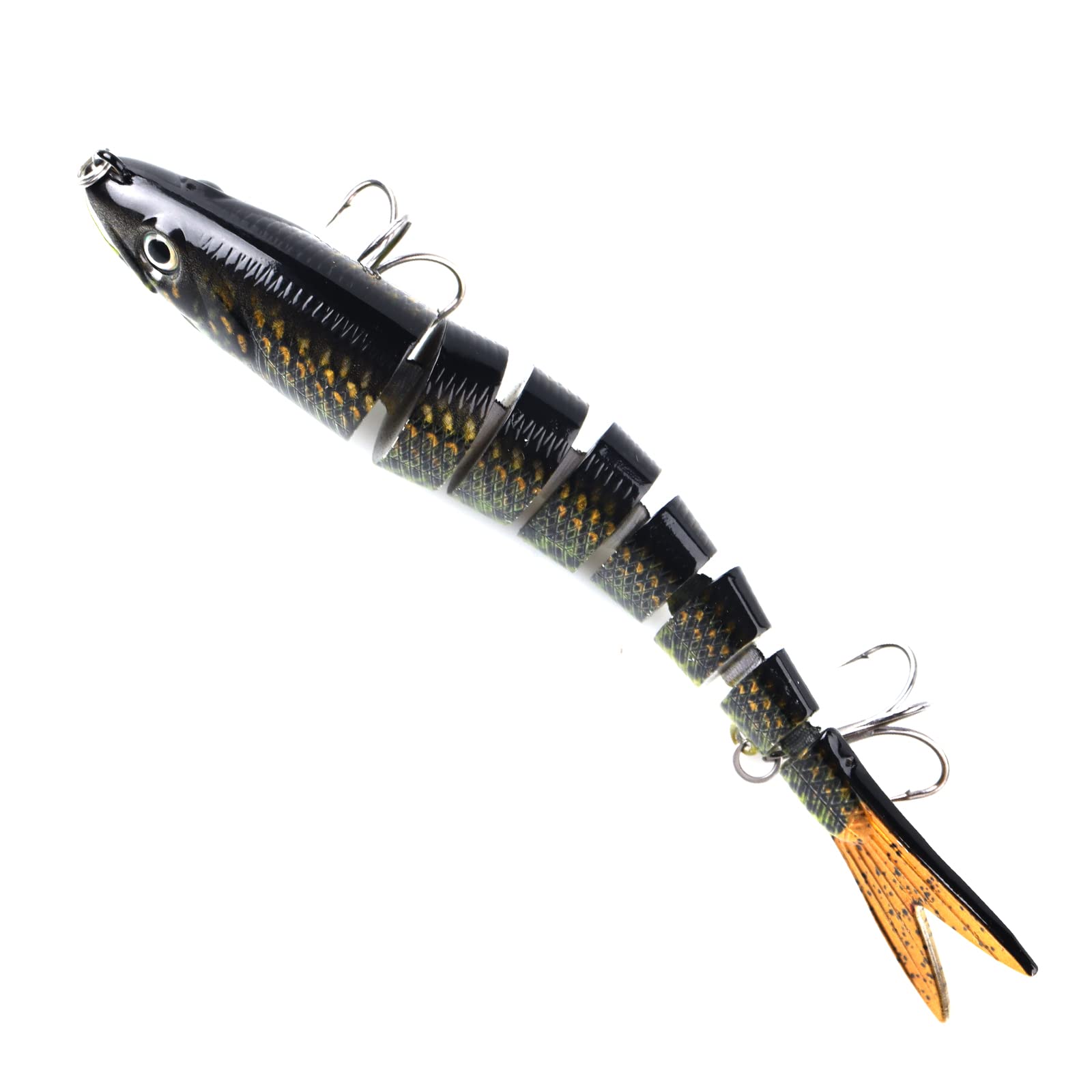 3pcs Animated Swimbait Fishing Lures For Bass, Trout, Pike - 9 Segment Jointed, 13.5cm, 20g, High Carbon Hooks - View #3
