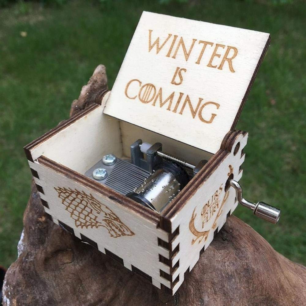 AOJIAOGUI Creative Antique carved wooden game of thrones music box Star wars Hand Cranked new year gift birthday gift Music Boxes,Game of ThronesL.T