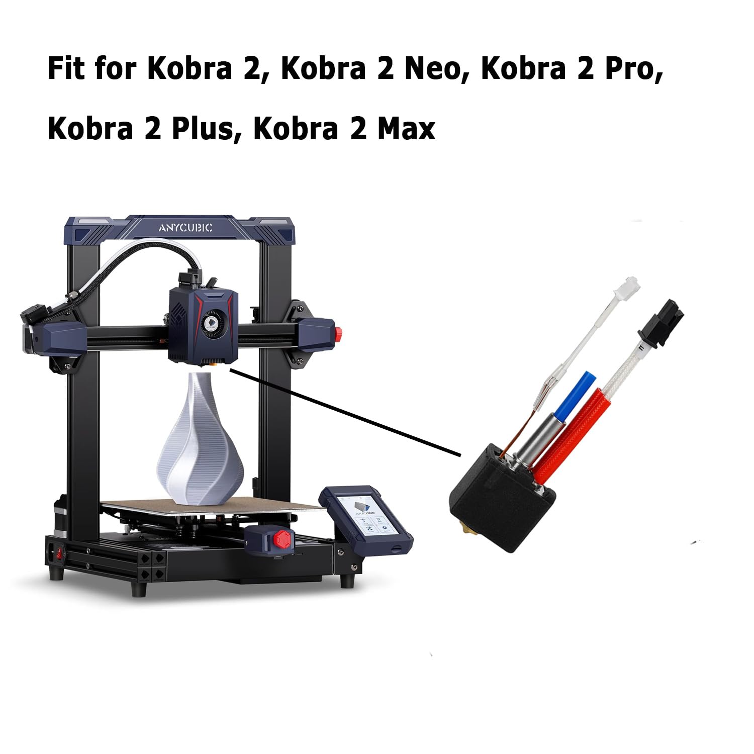 Kobra 2 pro Hotend do drukarki 3d Anycubic Kobra 2, Kobra 2 Plus, Kobra 2 Max, Kobra 2 Pro, Kobra 2 Neo drukarka 3d 24 V V5 J-Head
