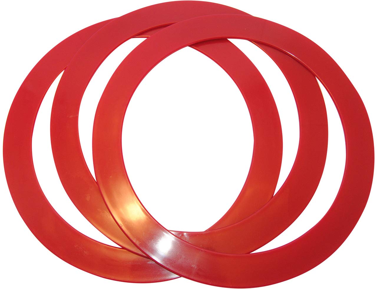 Juggling Rings Set of 3 Professional Style (Cherry Red)