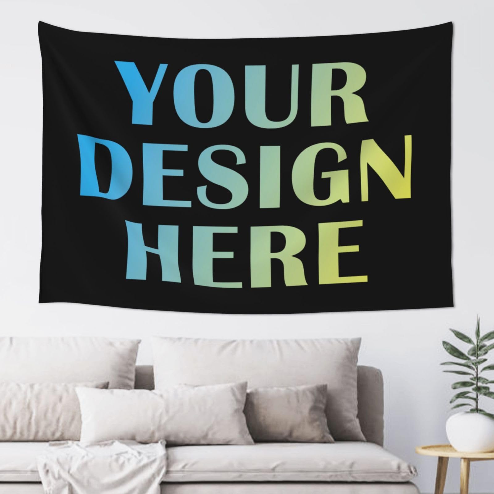 Xenorith Unframed Custom Wall Tapestry，Personalised Backdrop，Customisable Tapestries Add Your Text/Photo Backdrop，Wall Hangings Bedroom Decor For Wedding Banner，Photo Backdrop，Family，Birthday Gifts 203 Cm X 152 Cm